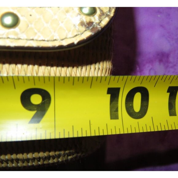 COACH Natalie Straw cultch with Python Embossed Leather trim - Picture 13 of 13